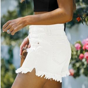 High Waisted Frayed  Denim Shorts XXL NWOT